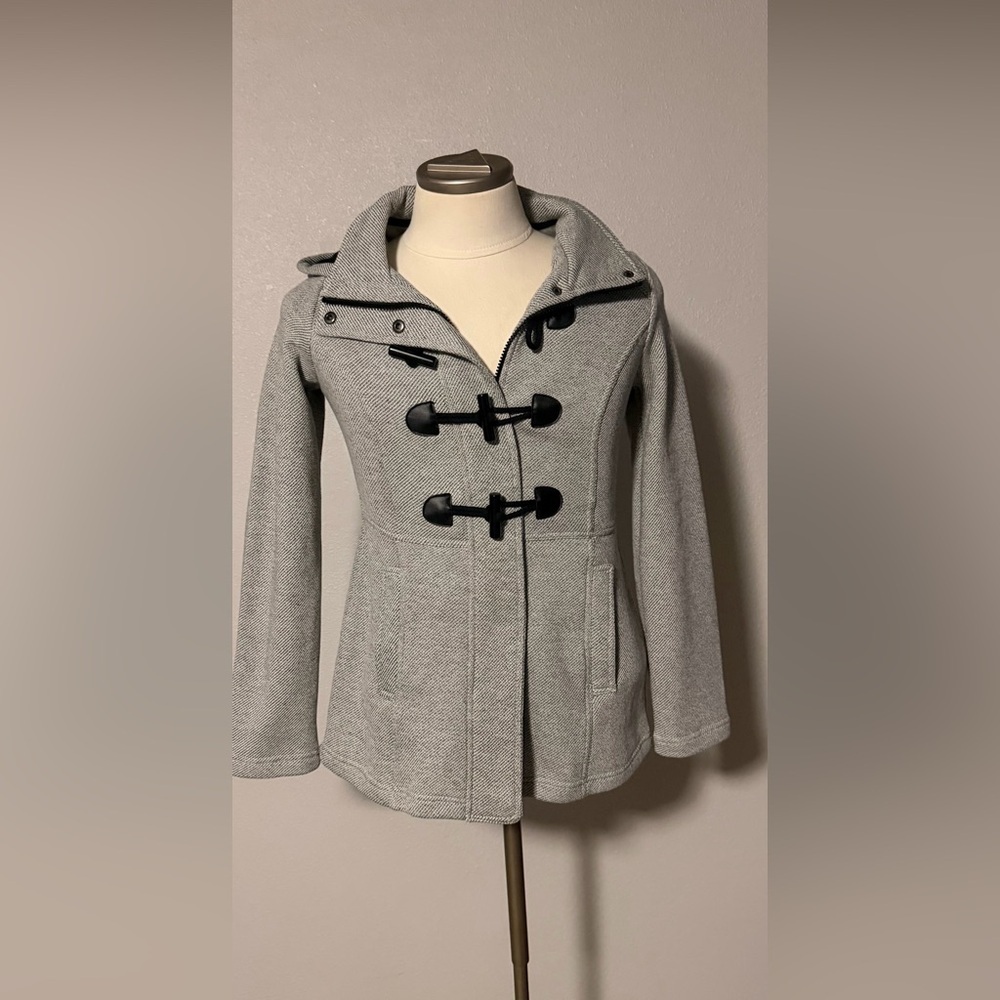 Sebby Women's Light Gray Utility Jacket with Toggles Small New